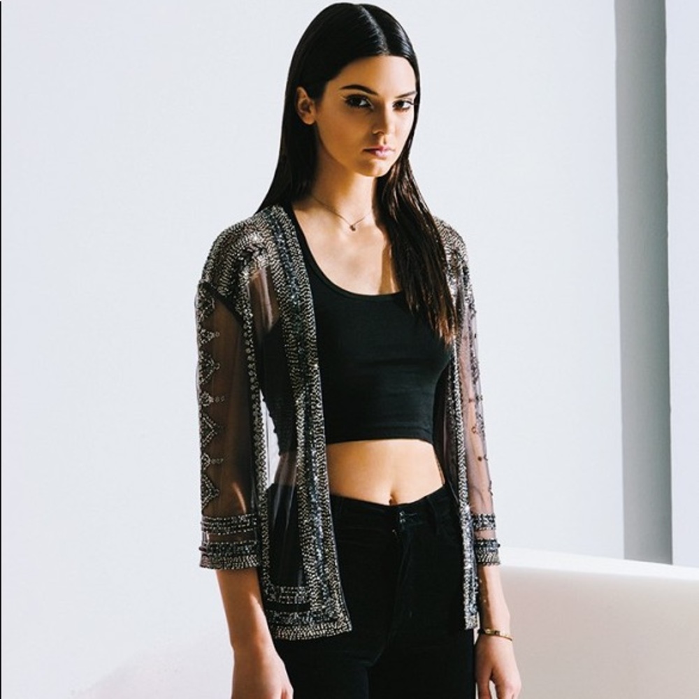 Open Front Sequined Cardigan